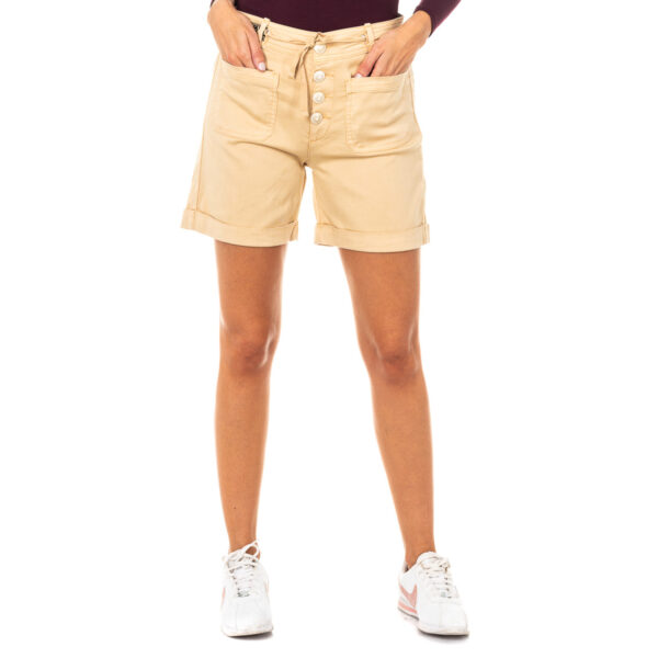 Pantaloncini con fondo orlato e passanti per cintura LWB001 da donna