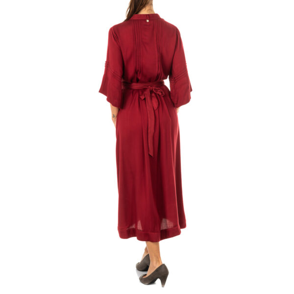 Abito da donna con maniche ampie a 3/4 con collo alla coreana LWDG30