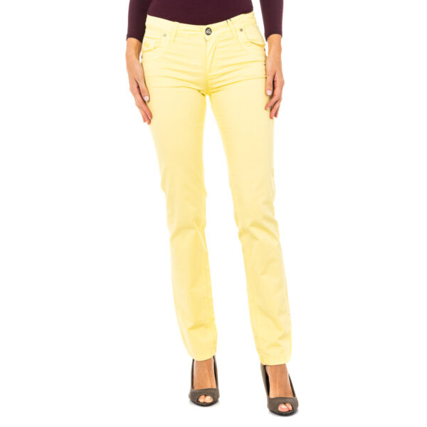 Pantaloni elasticizzati elasticizzati con basso con taglio skinny LWT006 donna