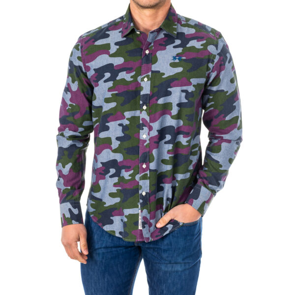 Camicia manica lunga con collo rever LMC033 uomo
