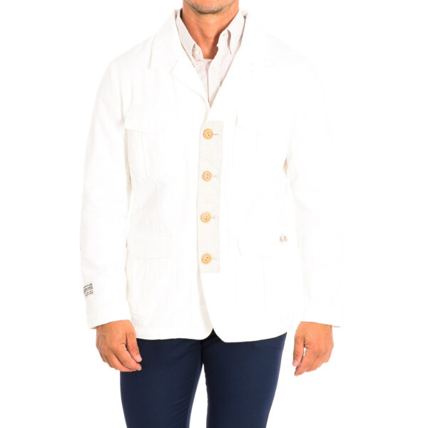 Giacca da uomo a maniche lunghe con collo a rever vestibilità regolare TMJ001-TW408