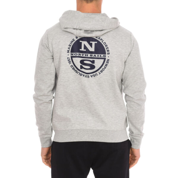Felpa con cappuccio con zip 902416T da uomo