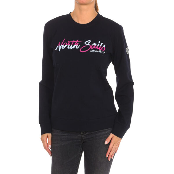 Felpa girocollo a maniche lunghe 9024250 da donna