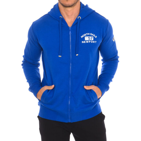 Felpa con cappuccio con zip 902299TR0 uomo