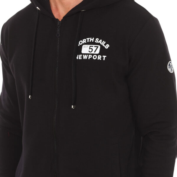 Felpa con cappuccio con zip 902299TR0 uomo