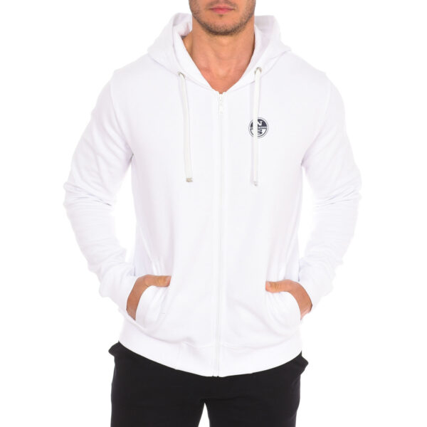 Felpa con cappuccio con zip 902416T da uomo