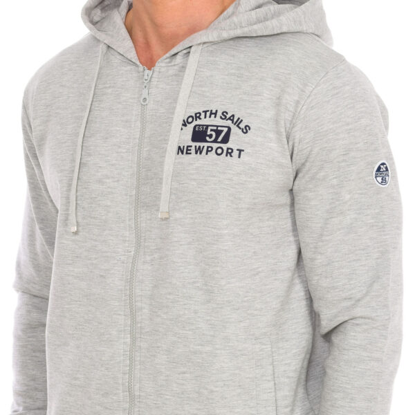 Felpa con cappuccio con zip 902299TR0 uomo