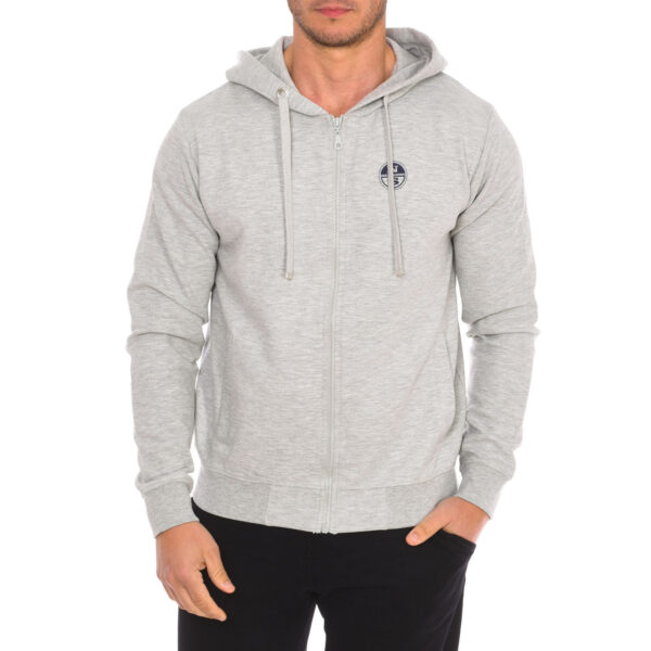 Felpa con cappuccio con zip 902416T da uomo