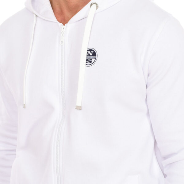 Felpa con cappuccio con zip 902416T da uomo