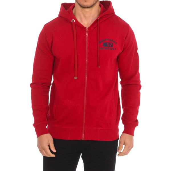 Felpa con cappuccio con zip 902299TR0 uomo