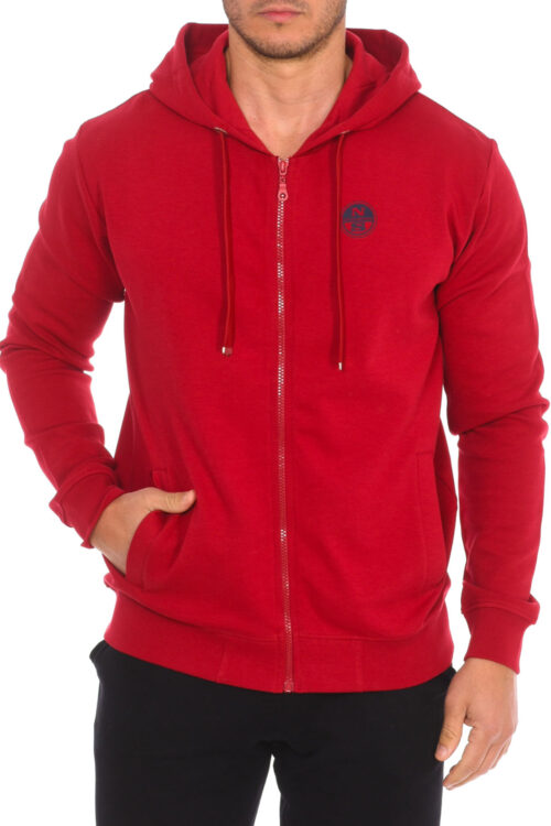 Felpa con cappuccio con zip 902416T da uomo