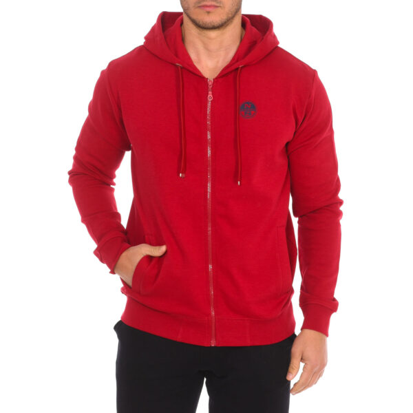 Felpa con cappuccio con zip 902416T da uomo