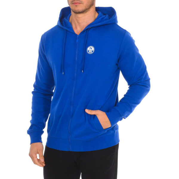 Felpa con cappuccio con zip 902416T da uomo