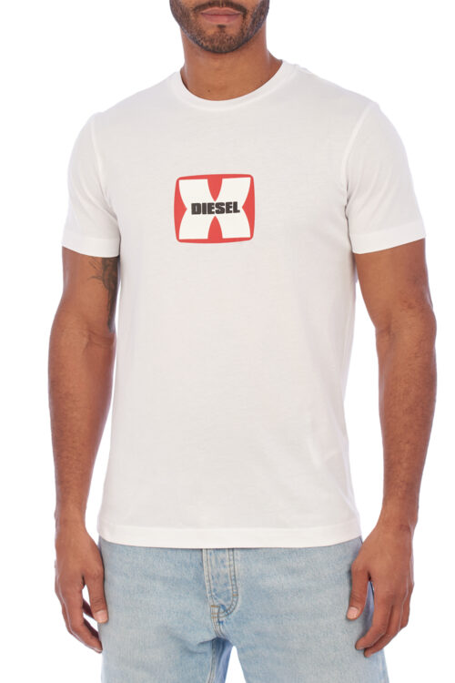 T-shirt stampata da uomo a maniche corte A03848-80GRAI