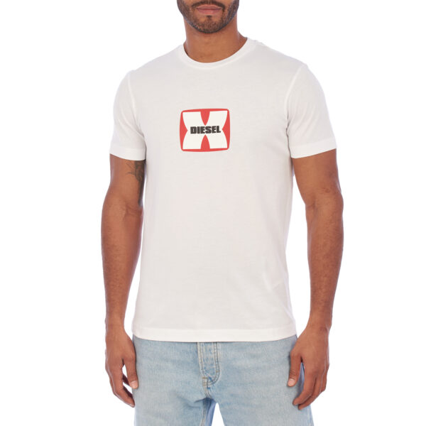 T-shirt stampata da uomo a maniche corte A03848-80GRAI