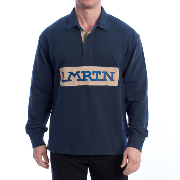 Polo a maniche lunghe over fit da uomo UMP316-JS305