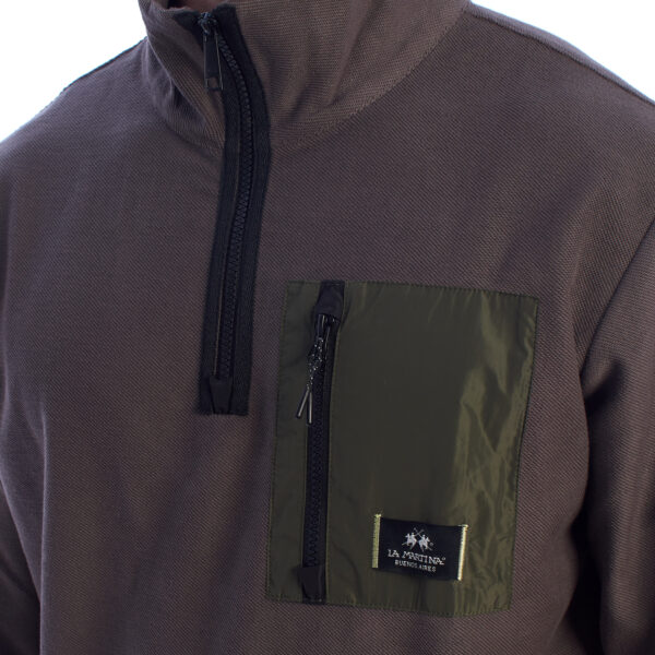 Felpa da uomo con mezza zip vestibilità regolare YMF601-FP565