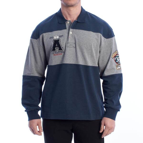 Polo da uomo a maniche lunghe vestibilità comfort UMP317-JS339