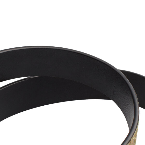 Cintura sottile reversibile in pelle metallizzata da donna 558992