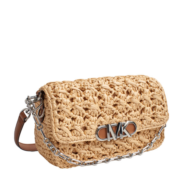 Borsa a tracolla in rafia intrecciata Parker 30S3S7PC2W per donna