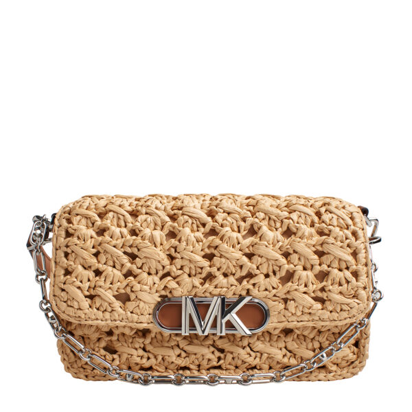 Borsa a tracolla in rafia intrecciata Parker 30S3S7PC2W per donna