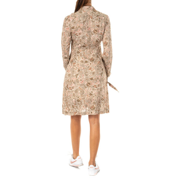 Abito manica lunga con collo revers KWD002 donna