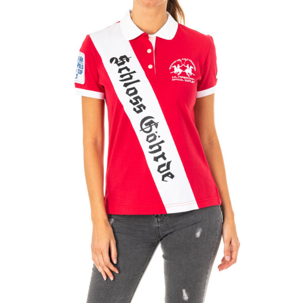 Polo da donna a maniche corte con collo a revers 2WPG77