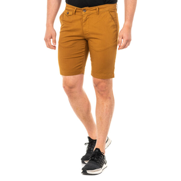 Bermuda con pantalone dritto basso con taglio e passanti per cintura LMB008 uomo