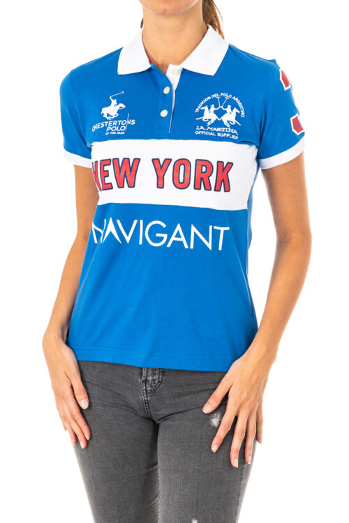 Polo da donna a maniche corte con collo a revers 2WPG84