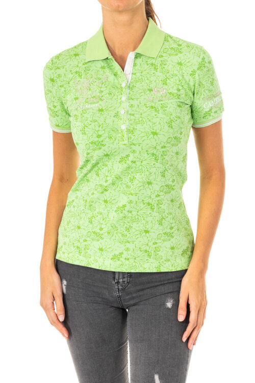 Polo da donna a maniche corte con collo a revers LWP309