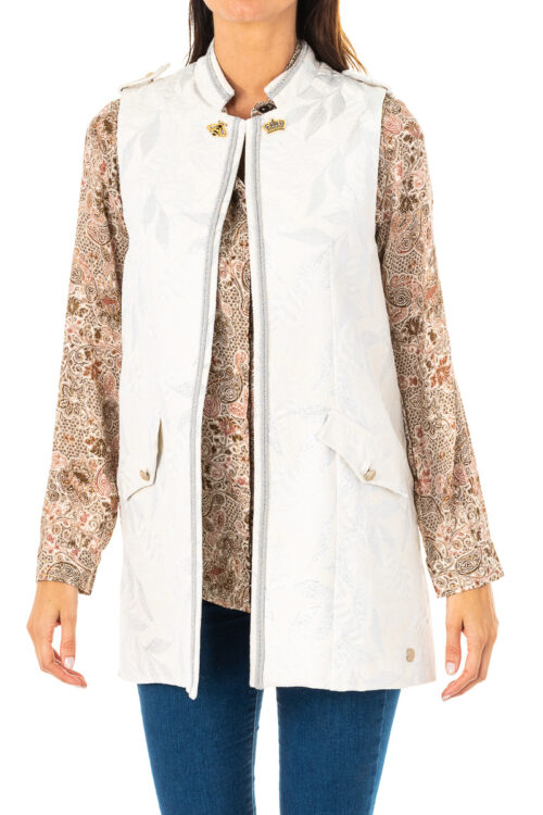 Gilet effetto lucido con chiusura con gancetti JWJG02 donna