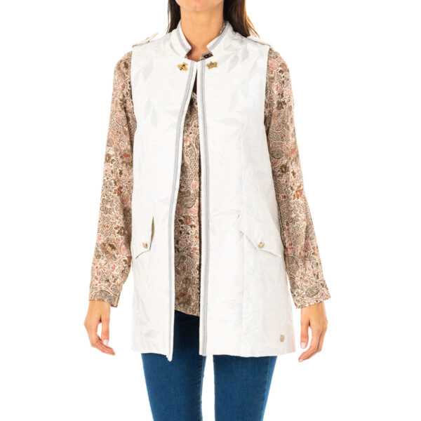 Gilet effetto lucido con chiusura con gancetti JWJG02 donna