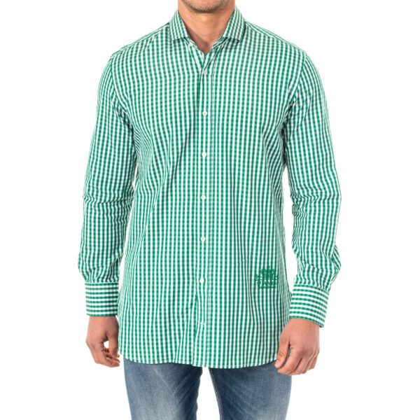 Camicia da uomo a maniche lunghe con collo a revers HMCJ06