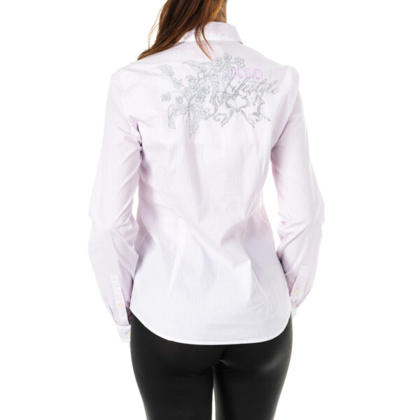 Camicia manica lunga con collo rever LWC603 donna