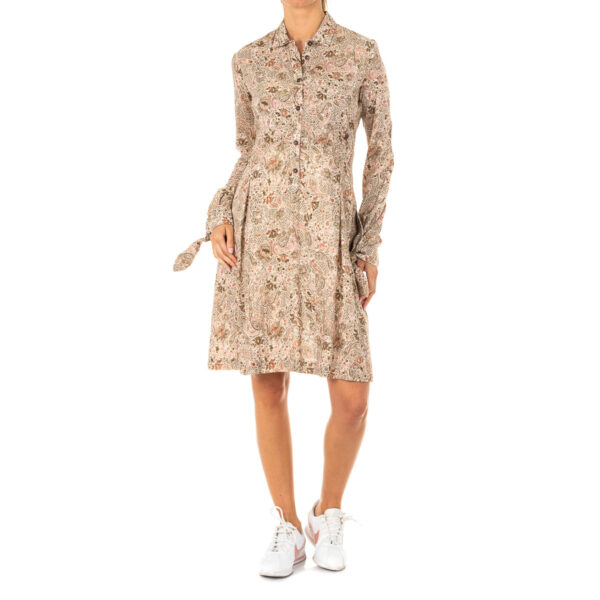 Abito manica lunga con collo revers KWD002 donna