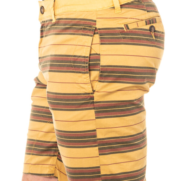 Bermuda con pantalone dritto basso con taglio e passanti per cintura LMBG01 uomo