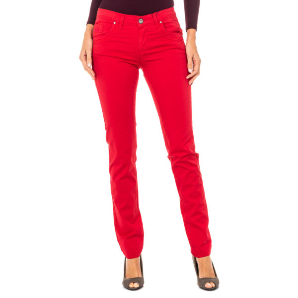 Pantaloni elasticizzati elasticizzati con basso con taglio skinny LWT006 donna