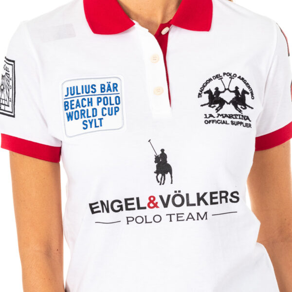 Polo da donna a maniche corte con collo a revers 2WPG75