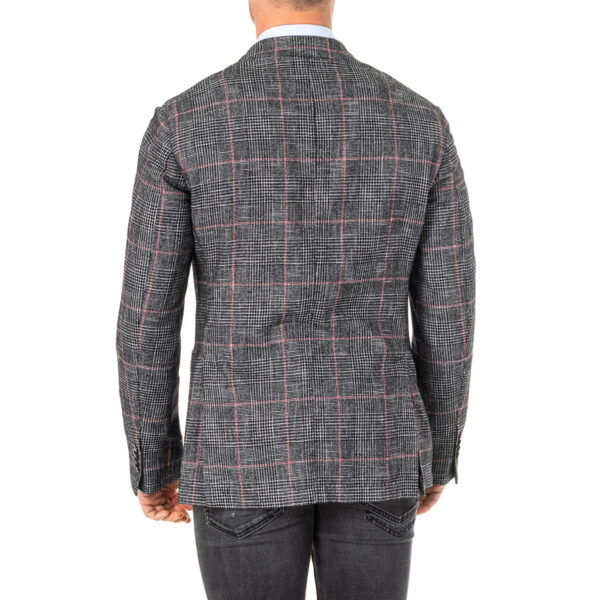 Blazer a quadri a maniche lunghe con collo a revers KMJA06 uomo