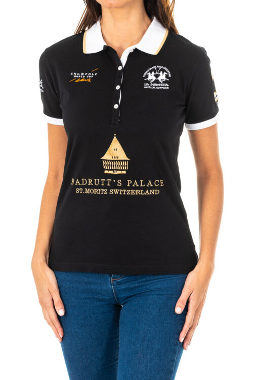 Polo da donna a maniche corte con collo a revers 2WPH29