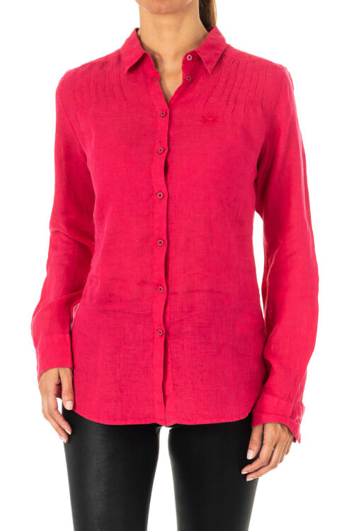 Camicia donna collo rever manica lunga LWC006