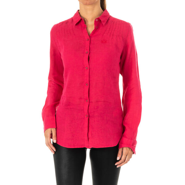 Camicia donna collo rever manica lunga LWC006