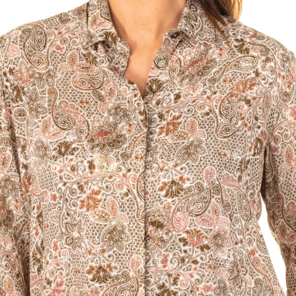 Camicia da donna a maniche lunghe con collo a revers KWC002
