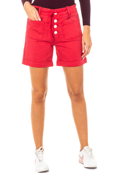 Pantaloncini con fondo orlato e passanti per cintura LWB001 da donna