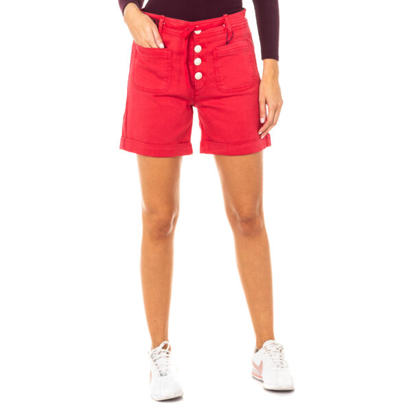 Pantaloncini con fondo orlato e passanti per cintura LWB001 da donna