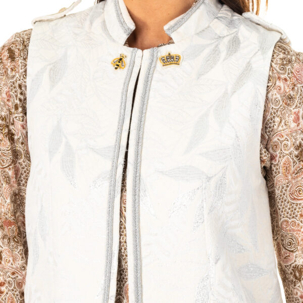 Gilet effetto lucido con chiusura con gancetti JWJG02 donna