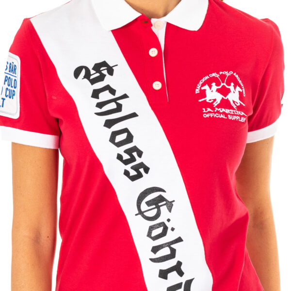 Polo da donna a maniche corte con collo a revers 2WPG77