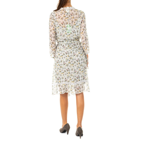 Abito elastico manica 3/4 con grande scollatura LWD009 donna