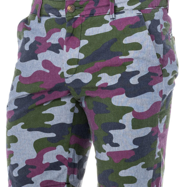 Bermuda con pantalone dritto basso con taglio e passanti per cintura LMB007 uomo