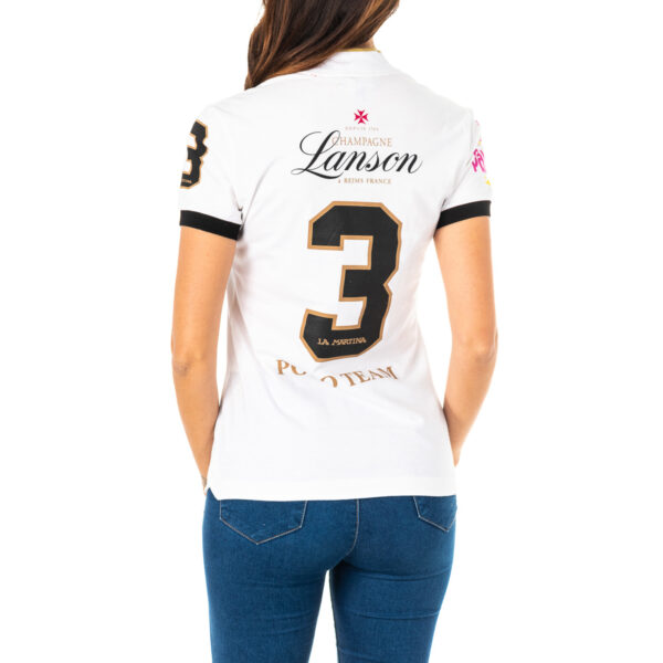 Polo da donna a maniche corte con chiusura con cerniera 2WZ016